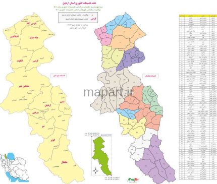 تقسیمات کشوری استان اردبیل 1400