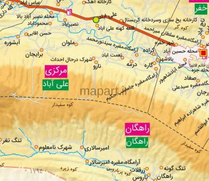 جدیدترین نقشه شهرستان خفر با جزییات