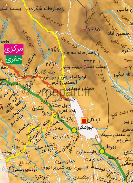 جدیدترین نقشه شهرستان سپیدان