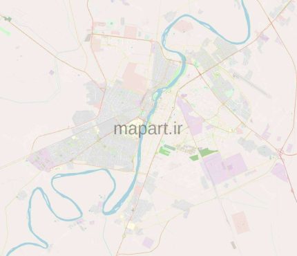 نقشه رستر جئورفرنس شهر اهواز
