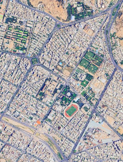عکس ماهواره ای حافظیه و اطلسی