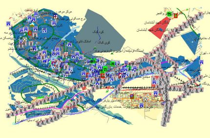 نقشه gis شهر پرند