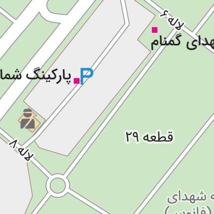 نقشه بهشت زهرا تهران جئورفرنس شده با کیفیت بالا