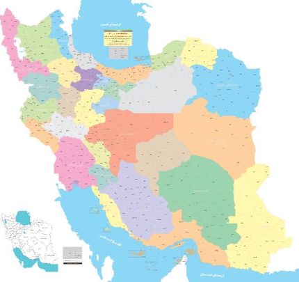 نقشه تقسیمات کشوری ایران 1402