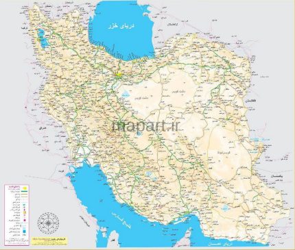 نقشه توریستی ایران فارسی