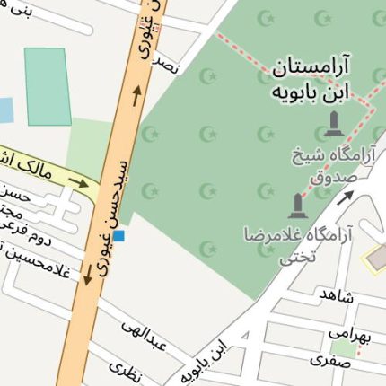 نقشه شهر ری با کیفیت بالا برای چاپ