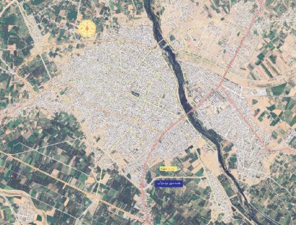 نقشه ماهواره ای شهر میاندوآب