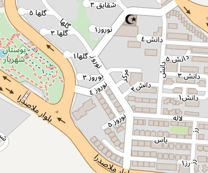نقشه شهر پرند با کیفیت بالا برای چاپ