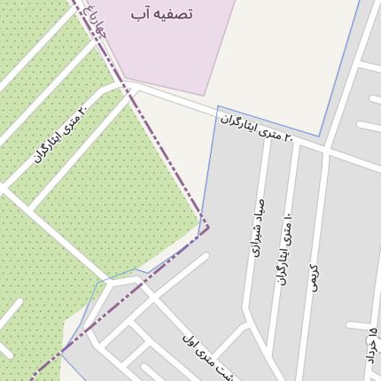 نقشه شهر چهارباغ شهرستان کرج با کیفیت بالا