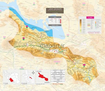 نقشه شهرستان استهبان مقیاس 250000