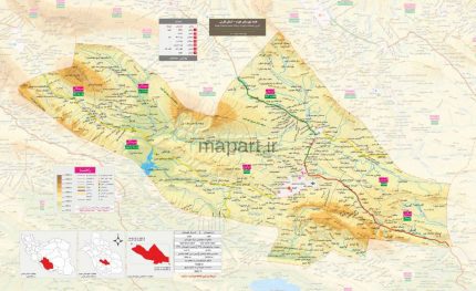 نقشه شهرستان جهرم مقیاس 250000