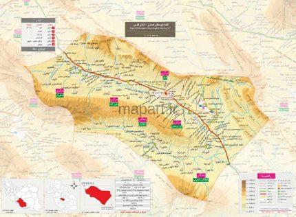 نقشه شهرستان خفر مقیاس 250000