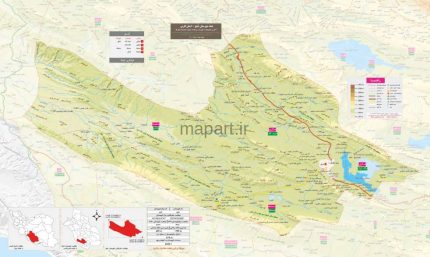 نقشه شهرستان خنج مقیاس 250000