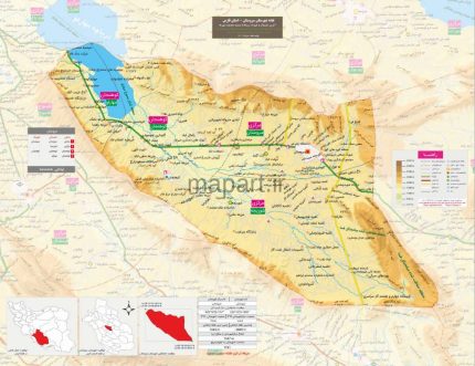 نقشه شهرستان سروستان مقیاس 250000