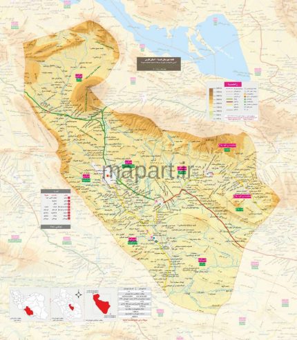 نقشه شهرستان فسا مقیاس 250000