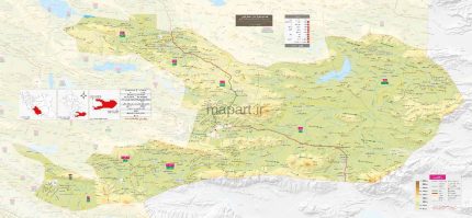 نقشه شهرستان لارستان مقیاس 250000