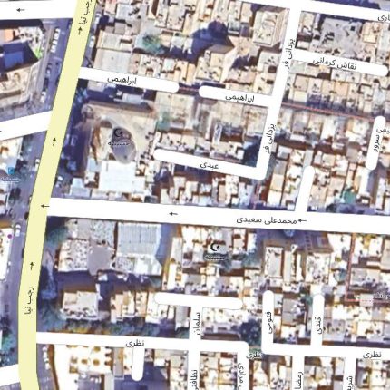 نقشه ماهواره ای شوش تهران با کیفیت بالا