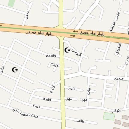 نقشه معابر ماهدشت با کیفیت بالا