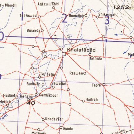 Ahwaz Iran topo map 500000