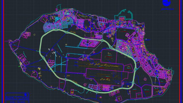نقشه جزیره کیش با فرمت DWG